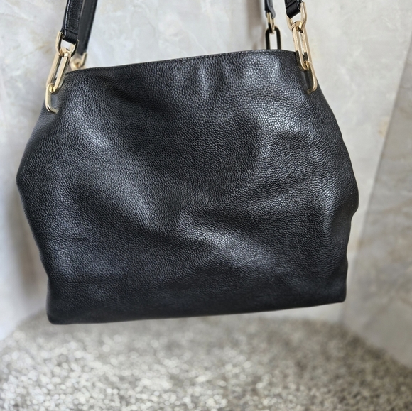 Michael Kors Black Leather Shoulder Bag - Picture 9 of 11